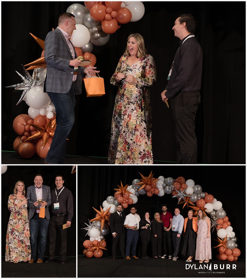authentic expression during awards ceremony