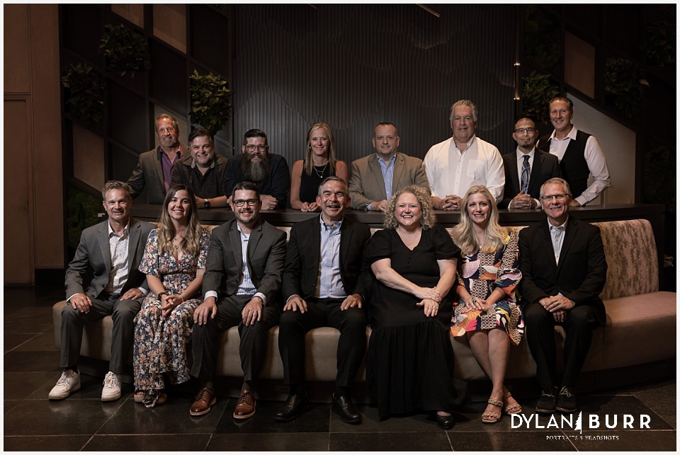 executive level group portrait company conference